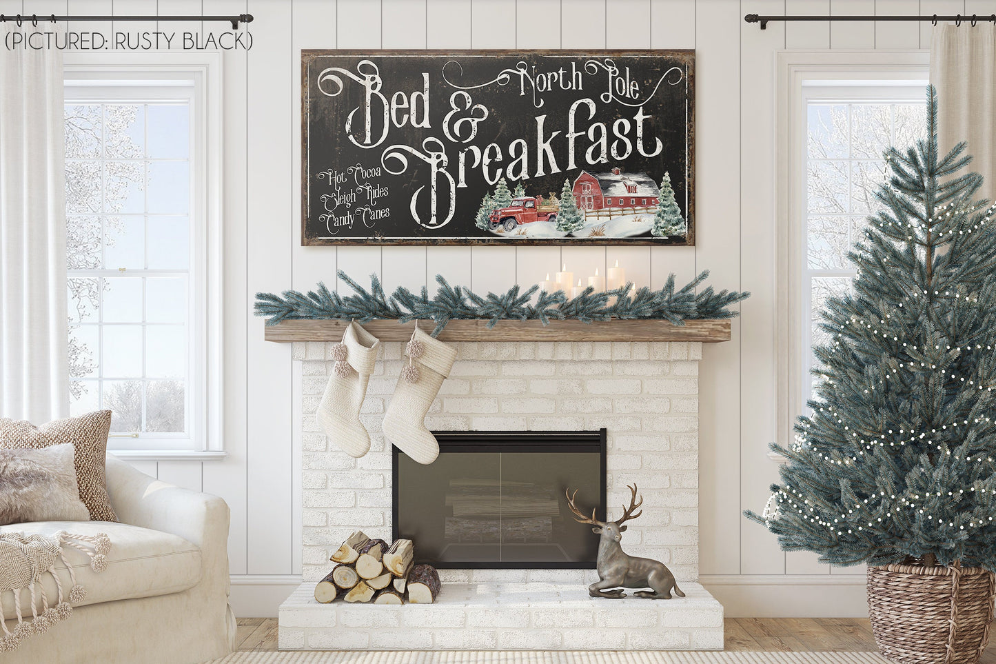 NORTH POLE BED AND BREAKFAST SIGN