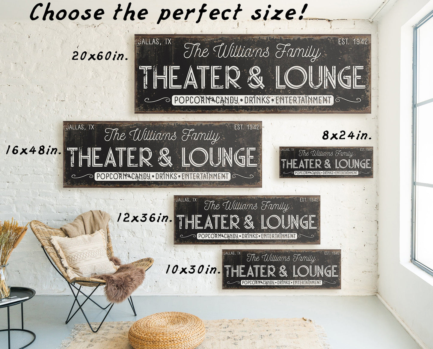 CUSTOM THEATER AND LOUNGE SIGN