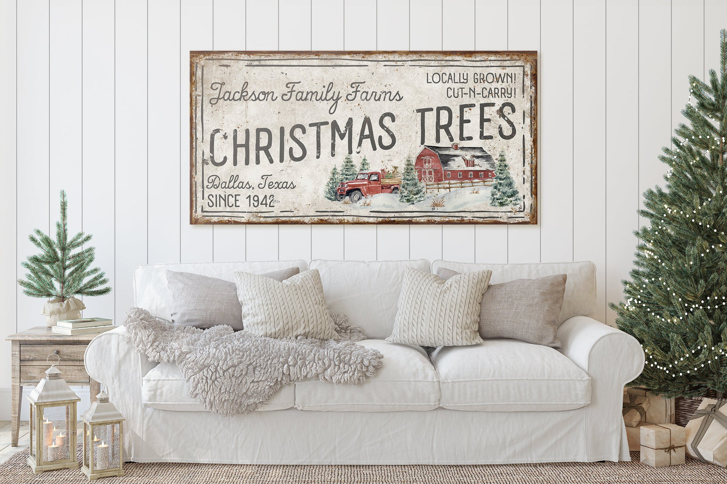 CUSTOM CHRISTMAS TREES SIGN