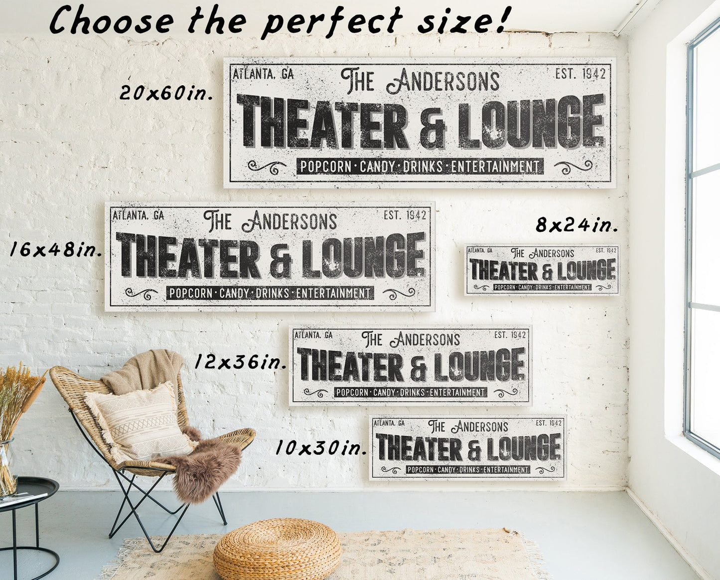 CUSTOM THEATER AND LOUNGE SIGN