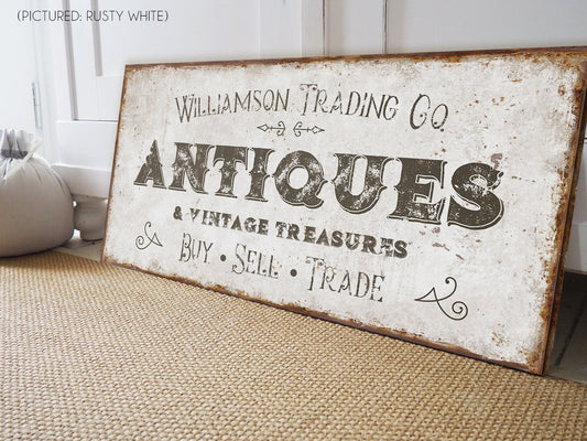 CUSTOM ANTIQUES SIGN