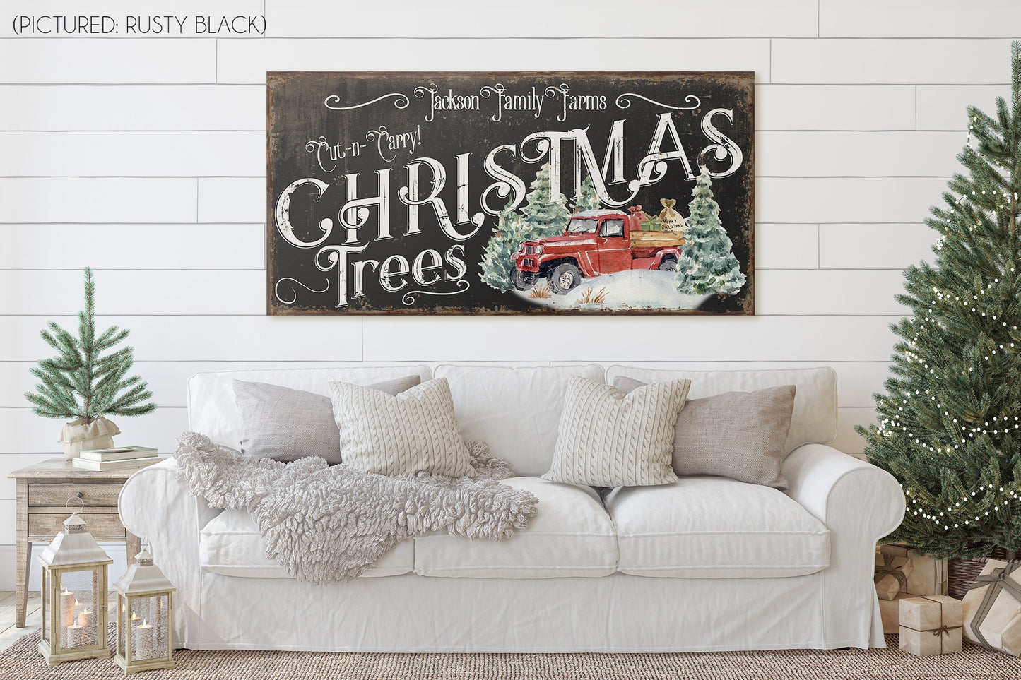 CUSTOM CHRISTMAS TREES SIGN