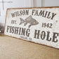 CUSTOM FISHING HOLE SIGN