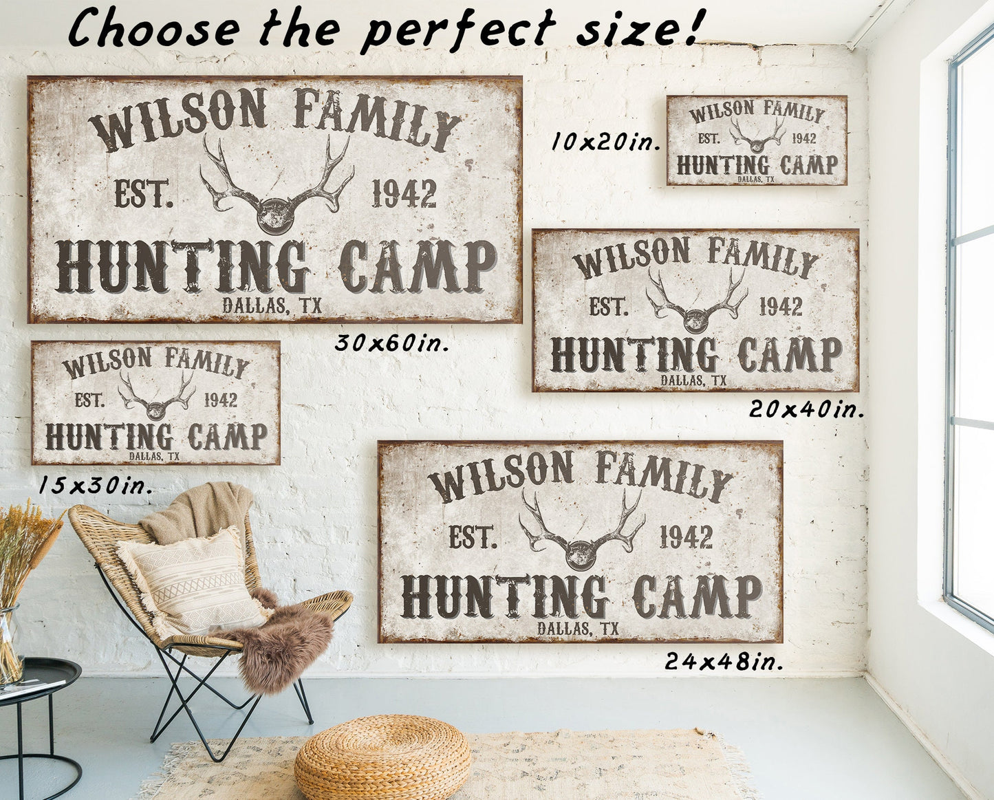 CUSTOM HUNTING CAMP SIGN