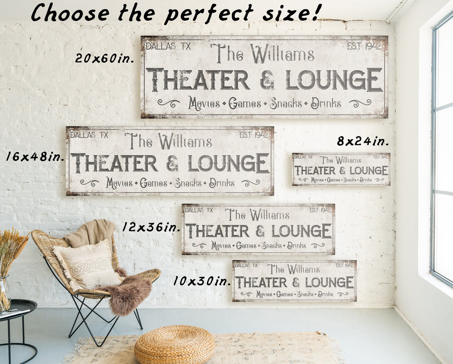 CUSTOM THEATER AND LOUNGE SIGN