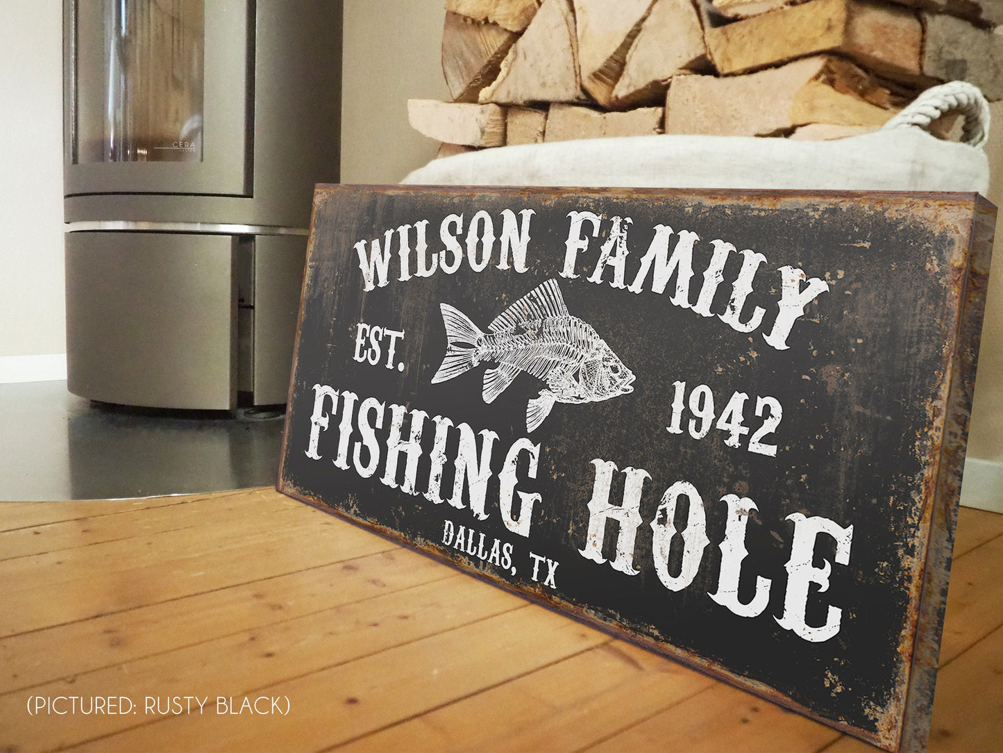 CUSTOM FISHING HOLE SIGN