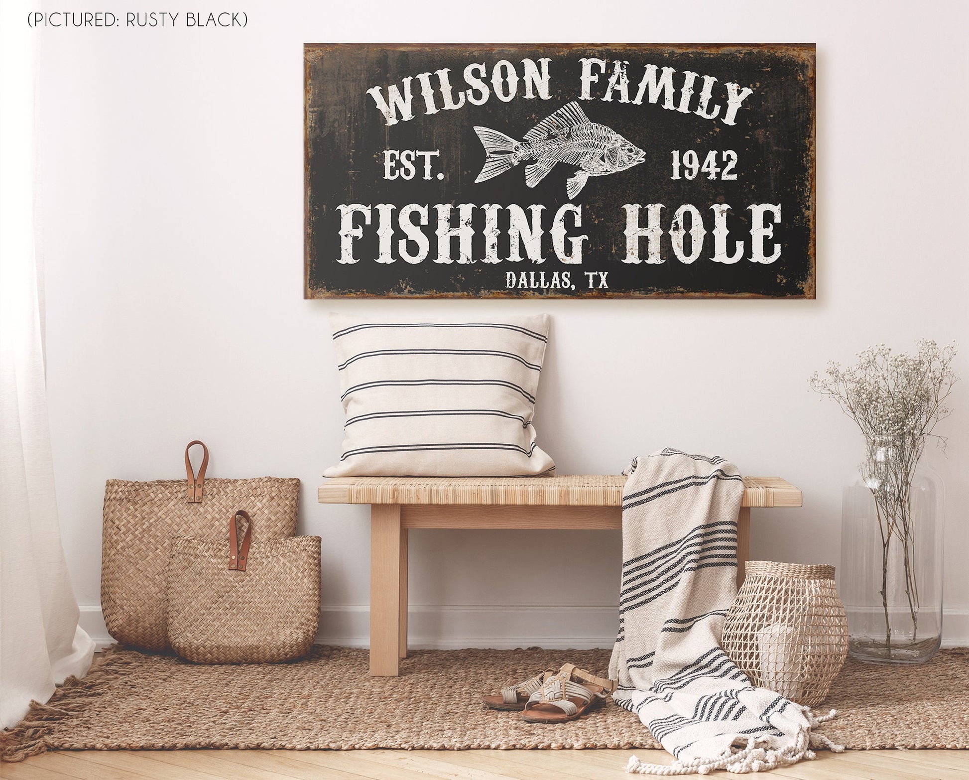 CUSTOM FISHING HOLE SIGN – Cedar & Sage US