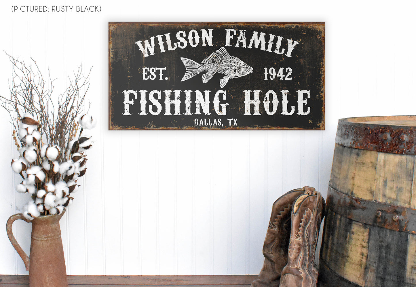 CUSTOM FISHING HOLE SIGN