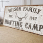 CUSTOM HUNTING CAMP SIGN