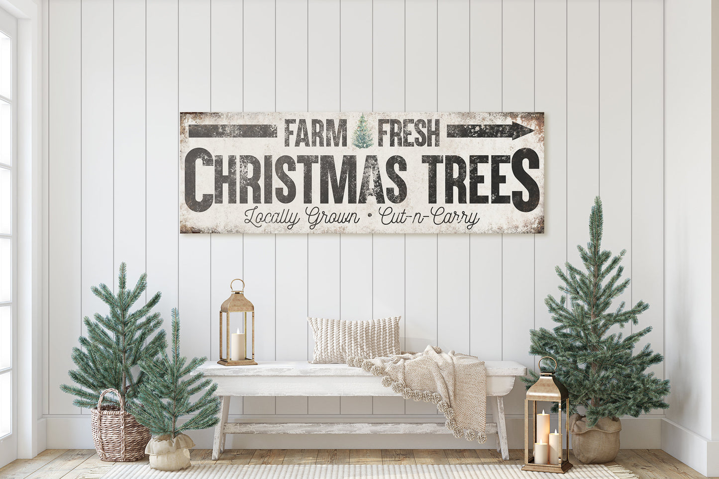 FARM FRESH CHRISTMAS TREES SIGN