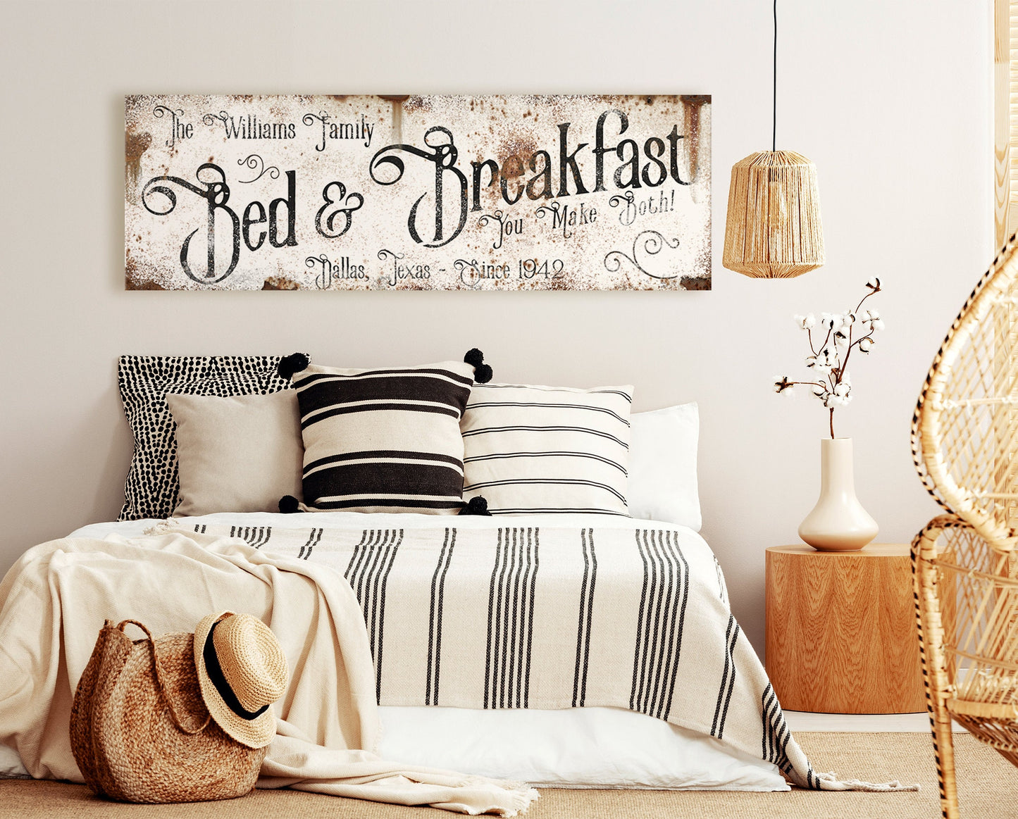 CUSTOM BED AND BREAKFAST SIGN