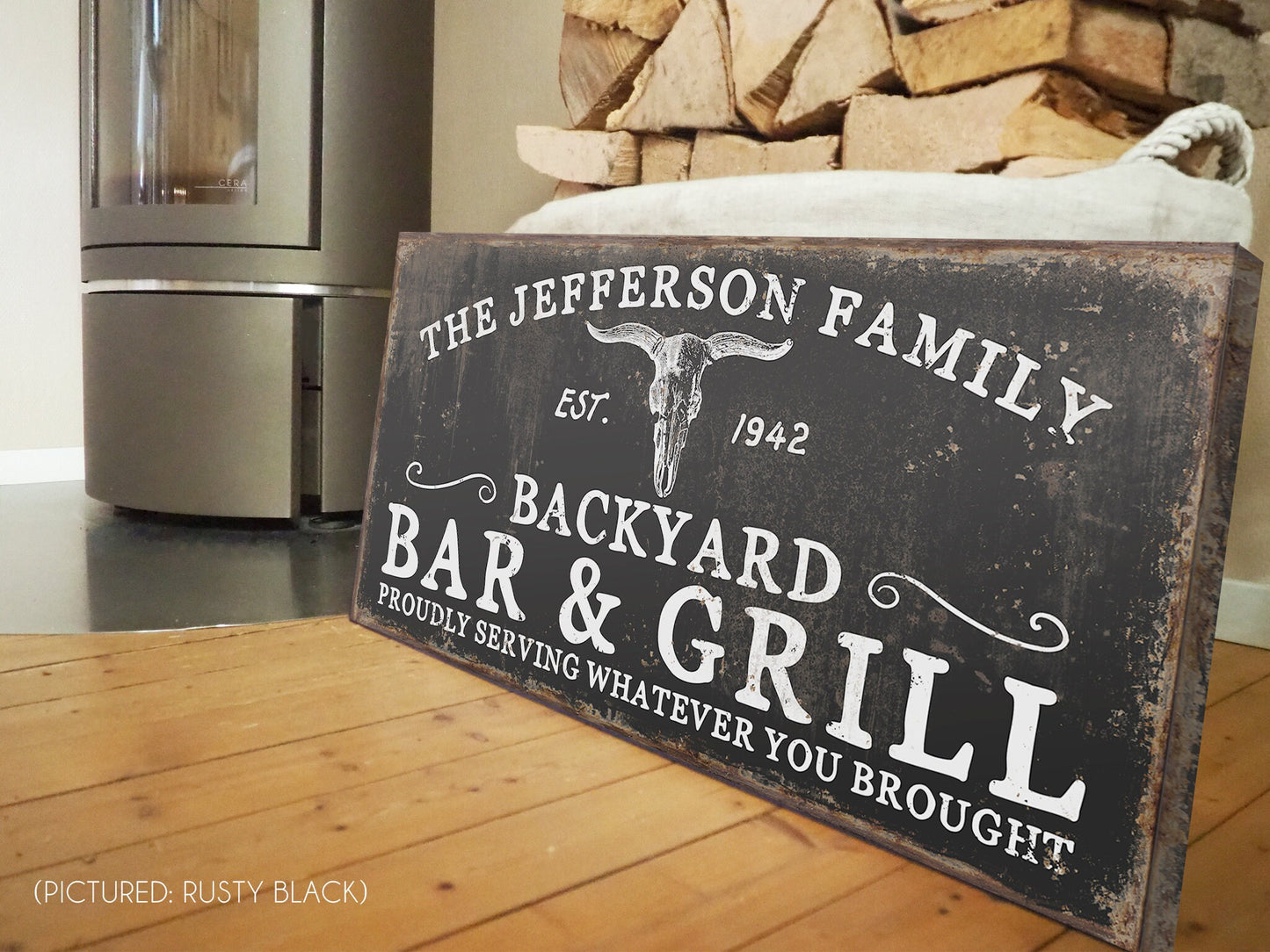 CUSTOM BACKYARD BAR AND GRILL SIGN