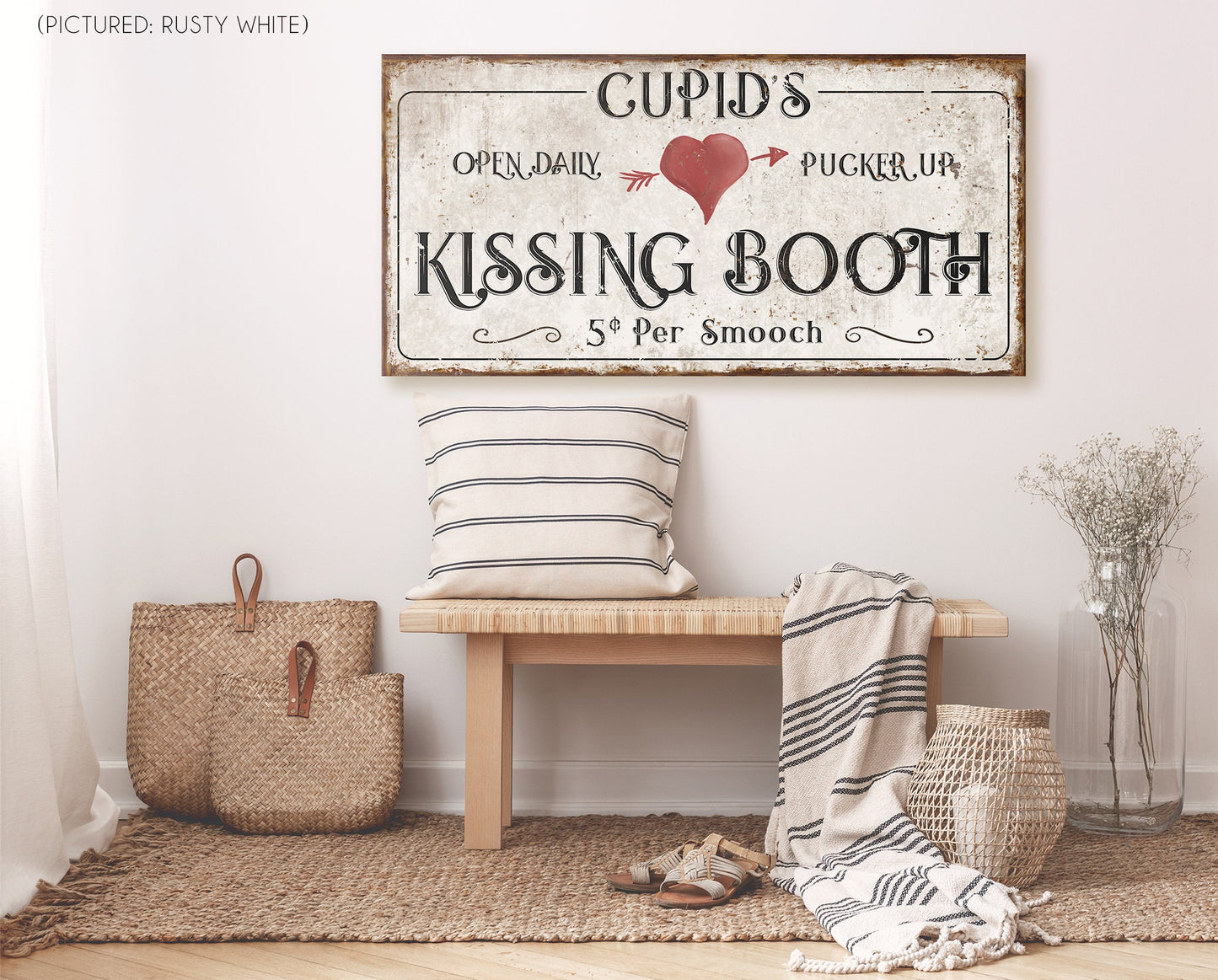 CUPID'S KISSING BOOTH SIGN