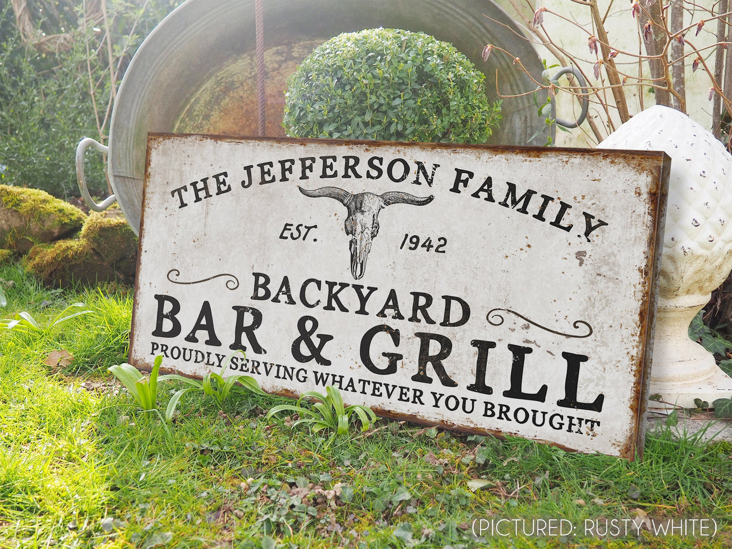 CUSTOM BACKYARD BAR AND GRILL SIGN