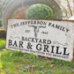 CUSTOM BACKYARD BAR AND GRILL SIGN