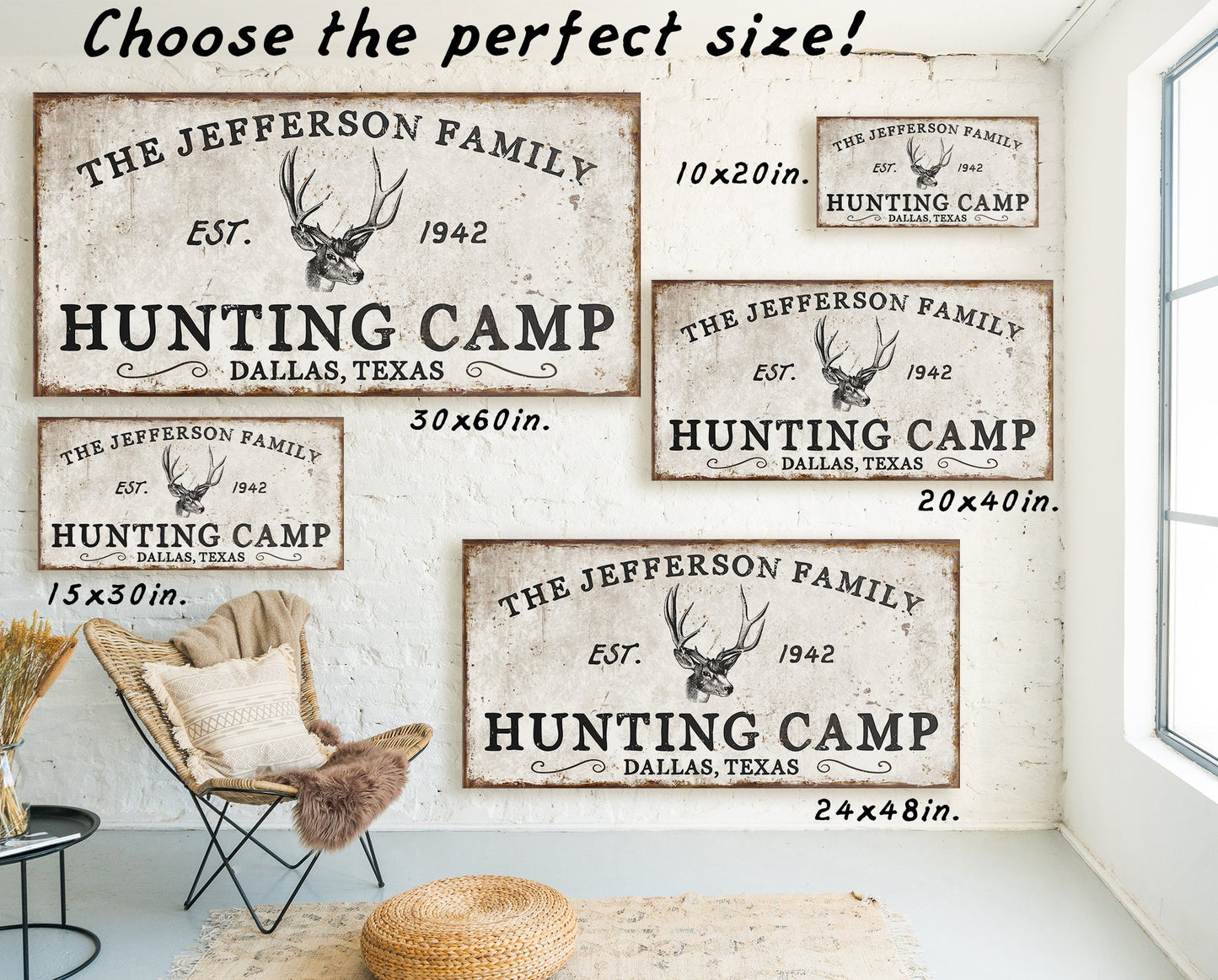 CUSTOM HUNTING CAMP SIGN