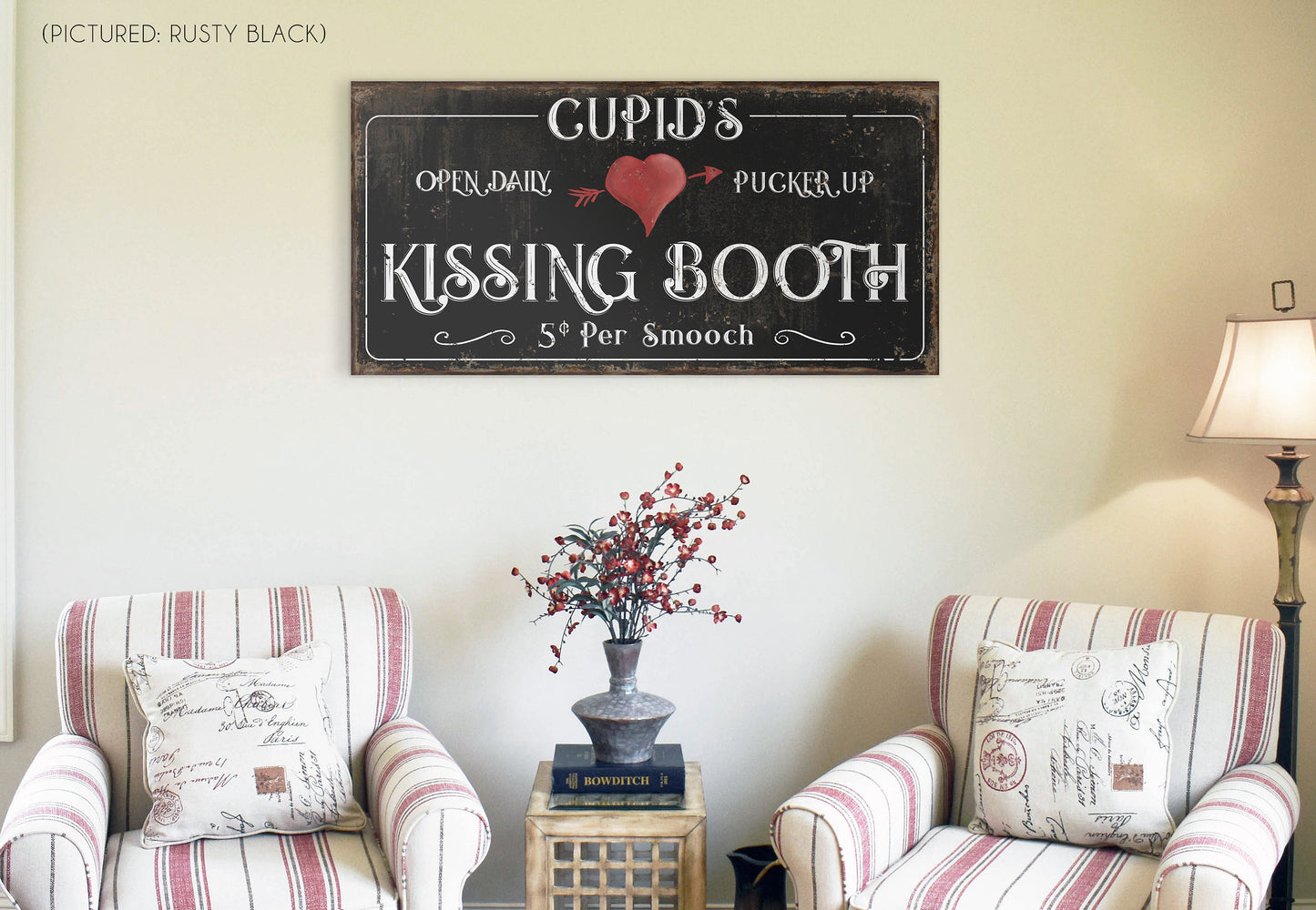 CUPID'S KISSING BOOTH SIGN