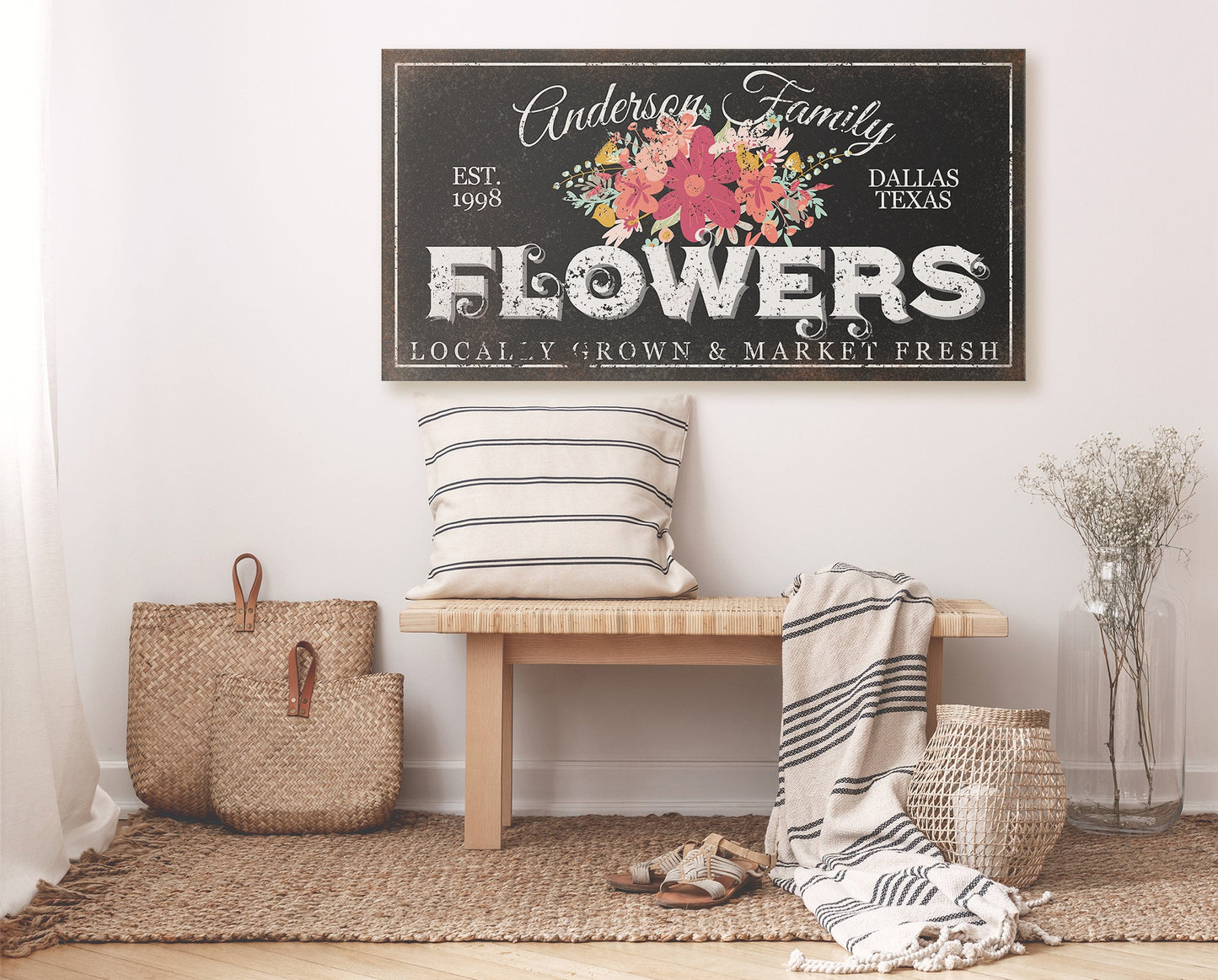 CUSTOM FLOWERS SIGN