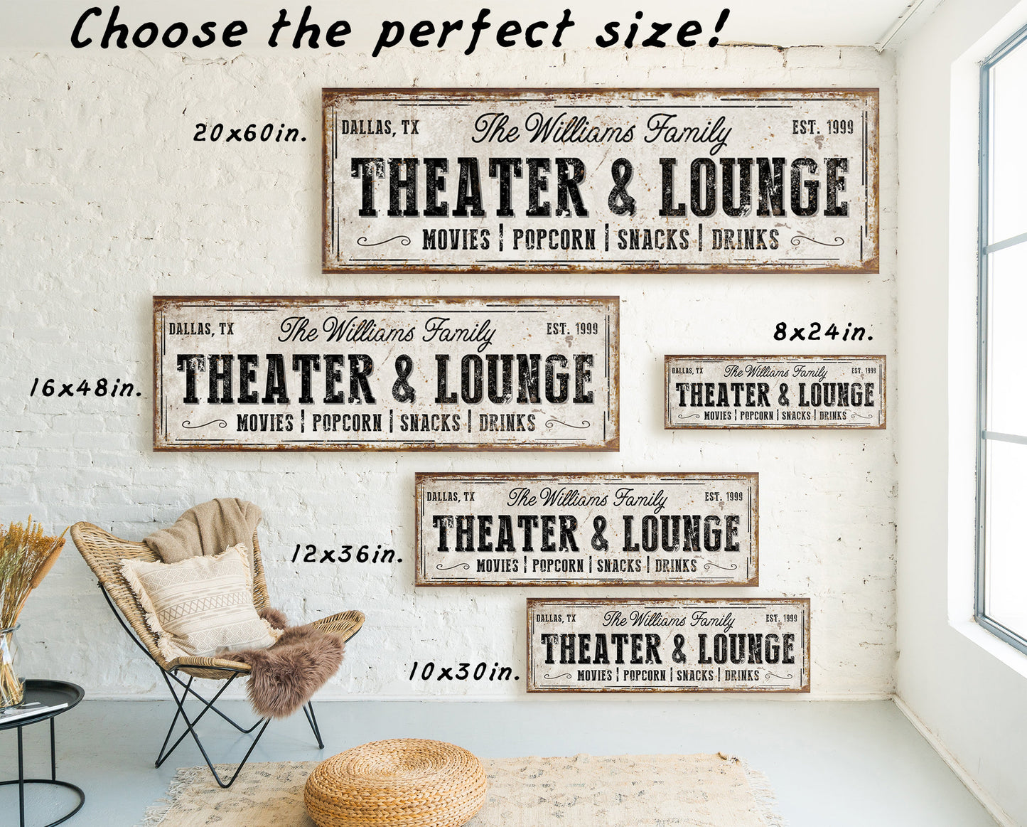 CUSTOM THEATER AND LOUNGE SIGN