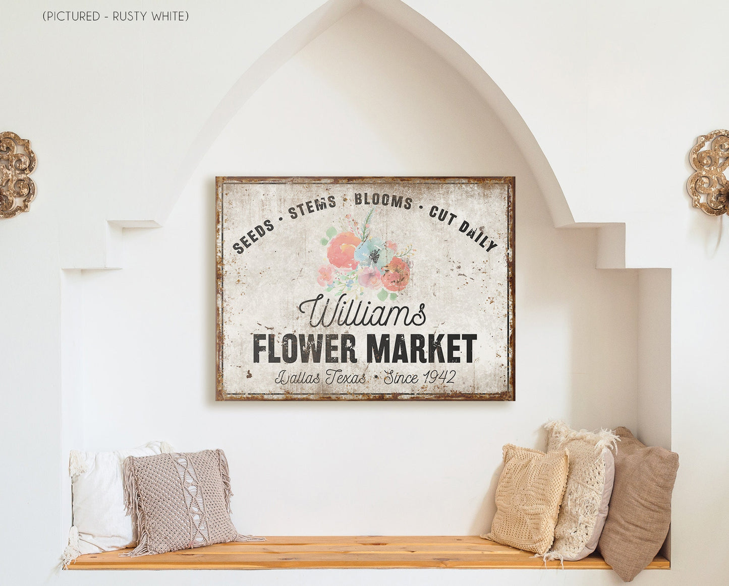 CUSTOM FLOWERS SIGN