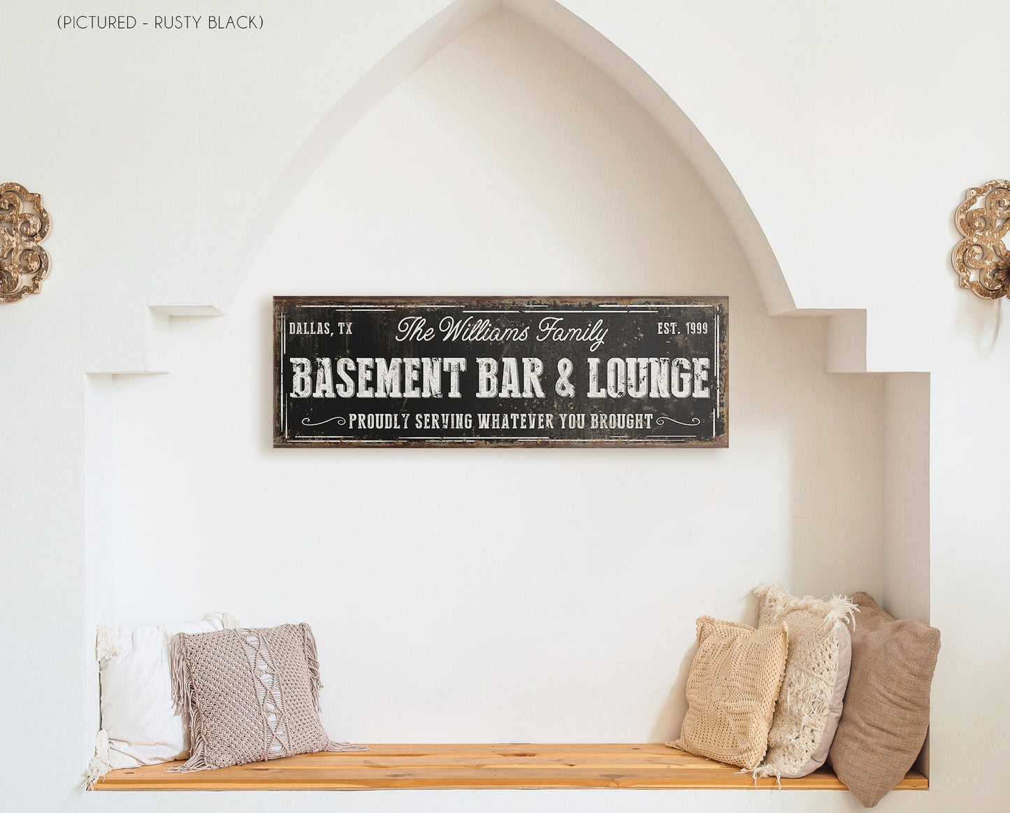 CUSTOM BASEMENT BAR AND LOUNGE SIGN