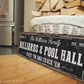 CUSTOM BILLIARDS AND POOL HALL SIGN