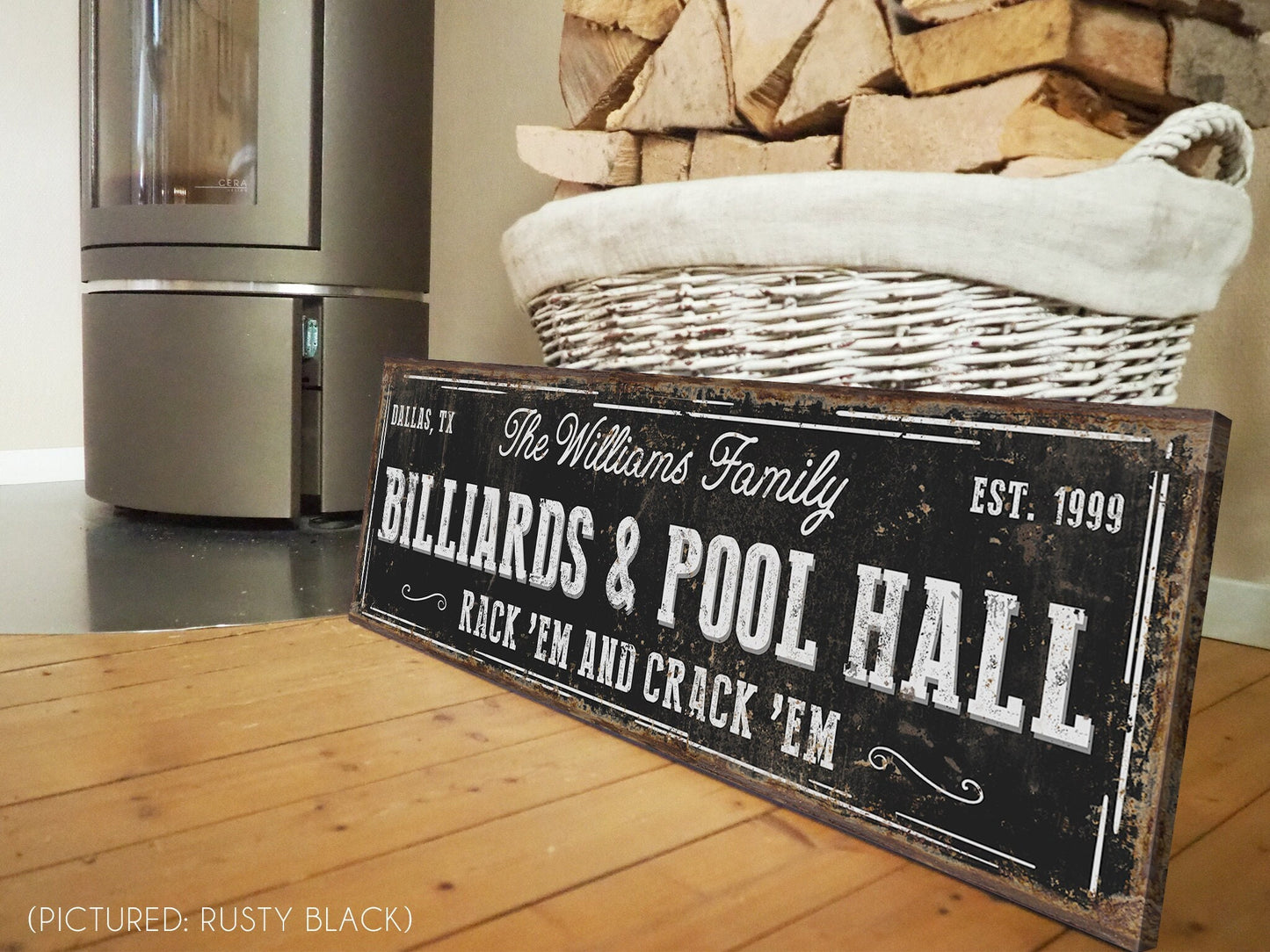 CUSTOM BILLIARDS AND POOL HALL SIGN