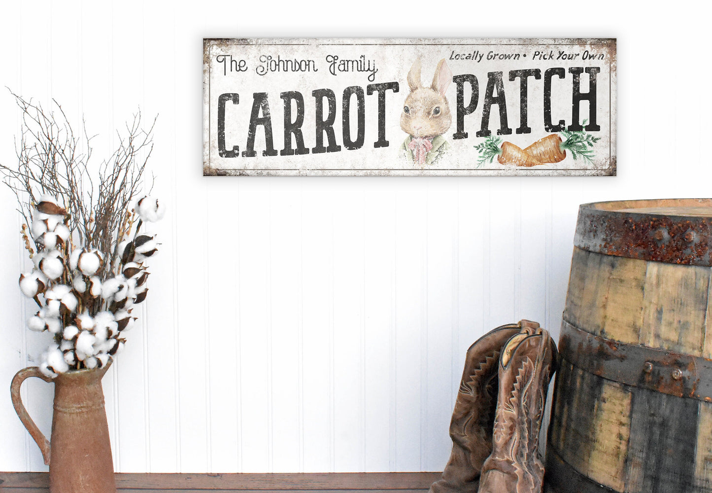 CUSTOM FAMILY CARROT PATCH SIGN
