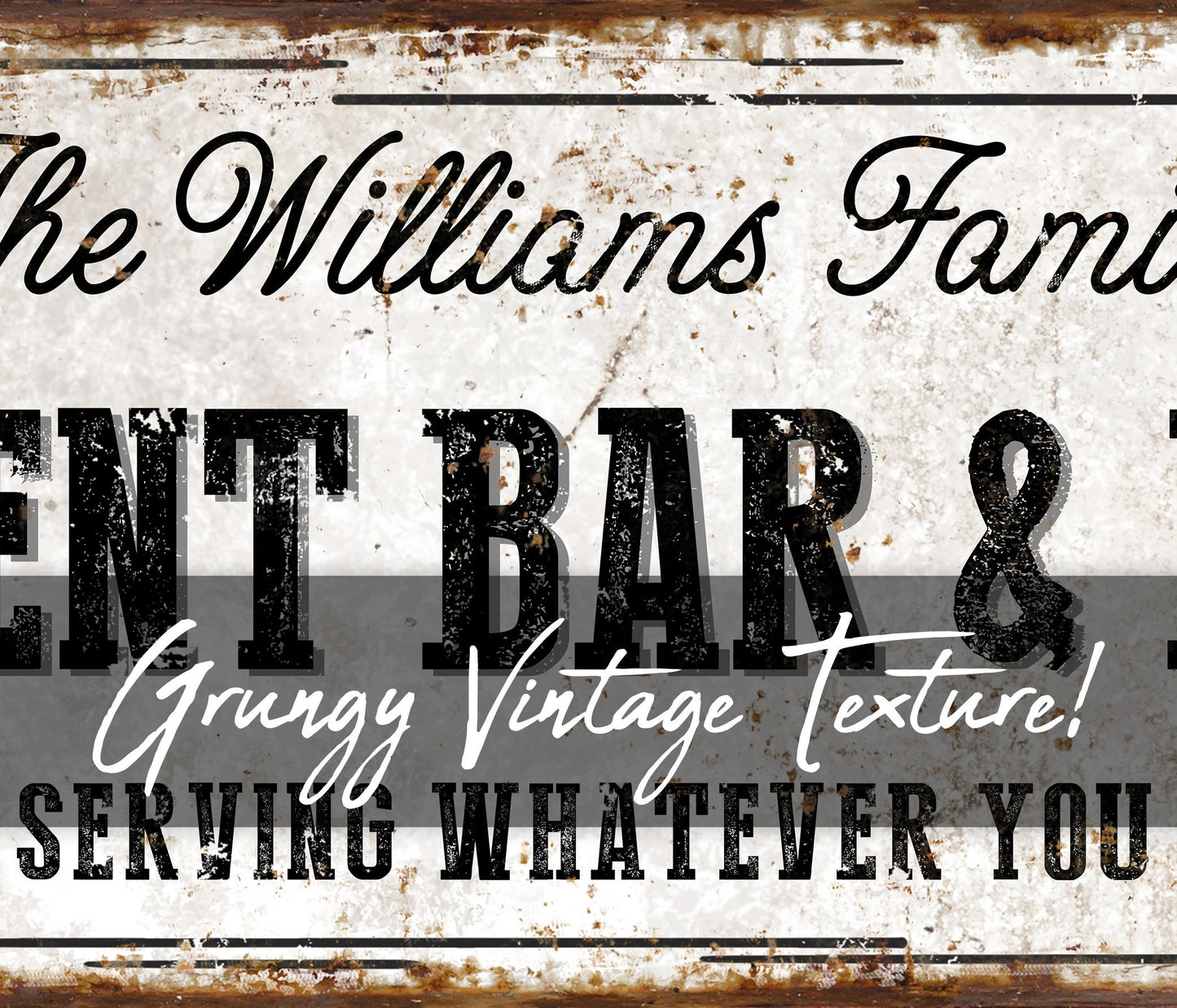 CUSTOM BASEMENT BAR AND LOUNGE SIGN