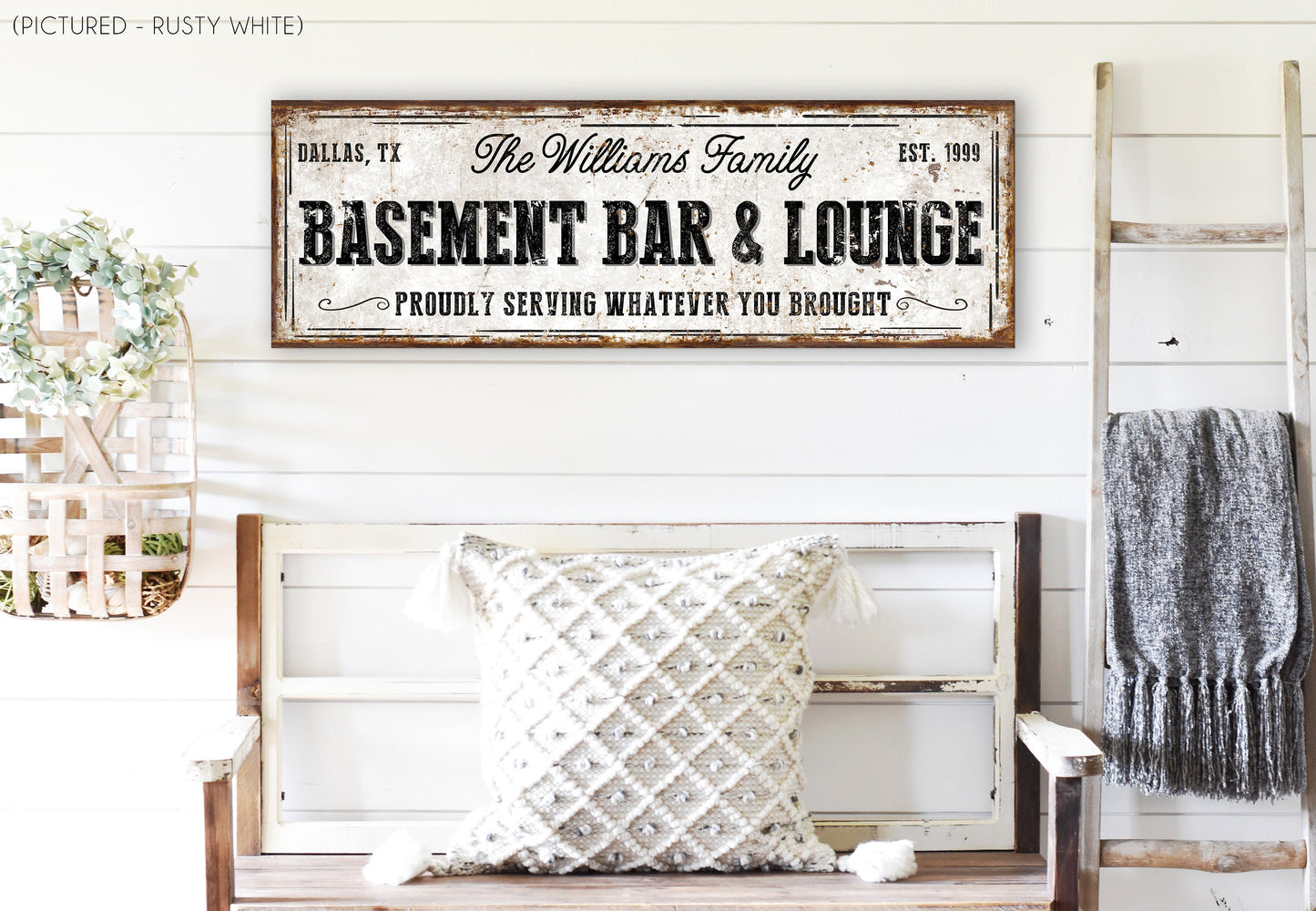 CUSTOM BASEMENT BAR AND LOUNGE SIGN