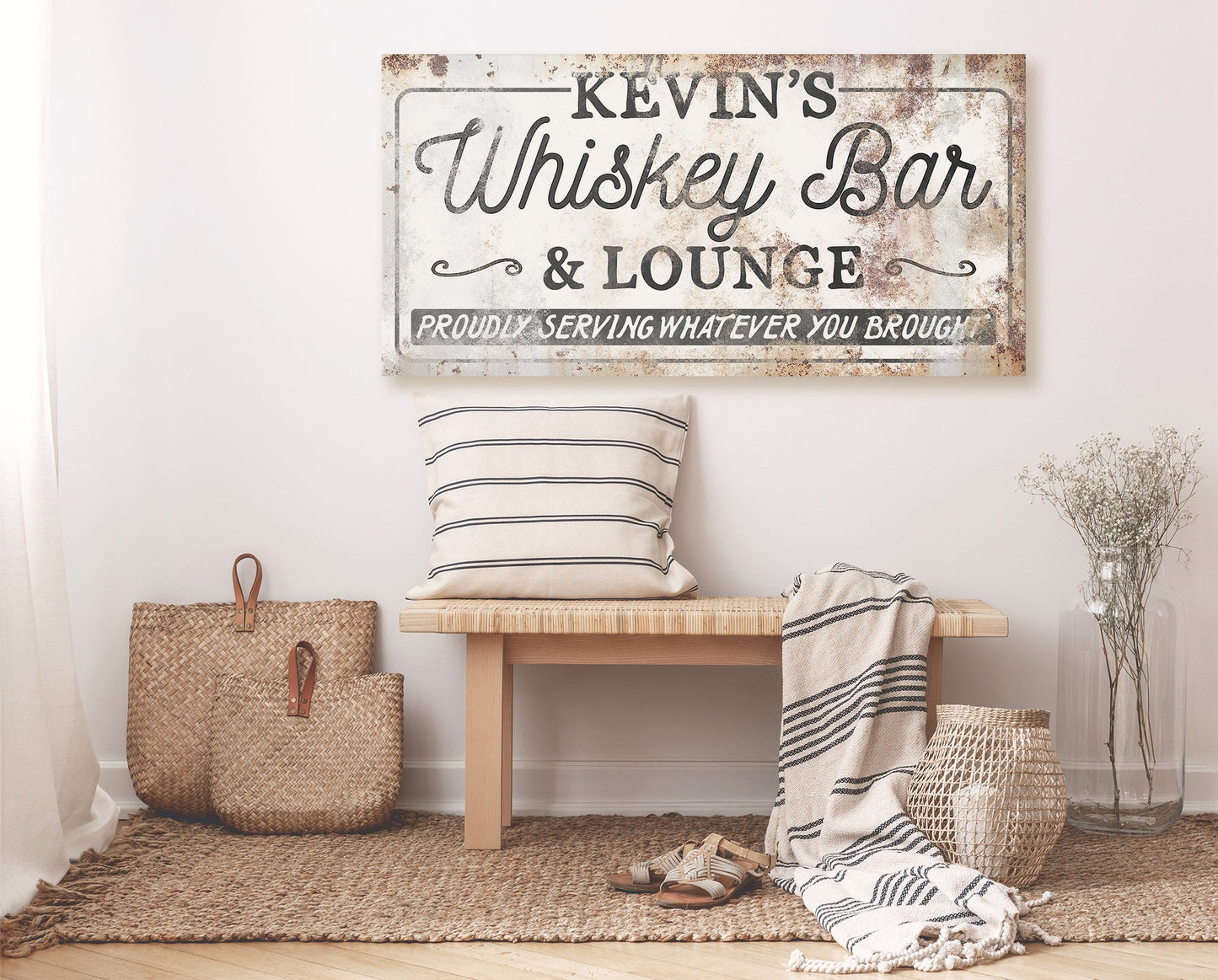 CUSTOM WHISKEY BAR AND LOUNGE SIGN