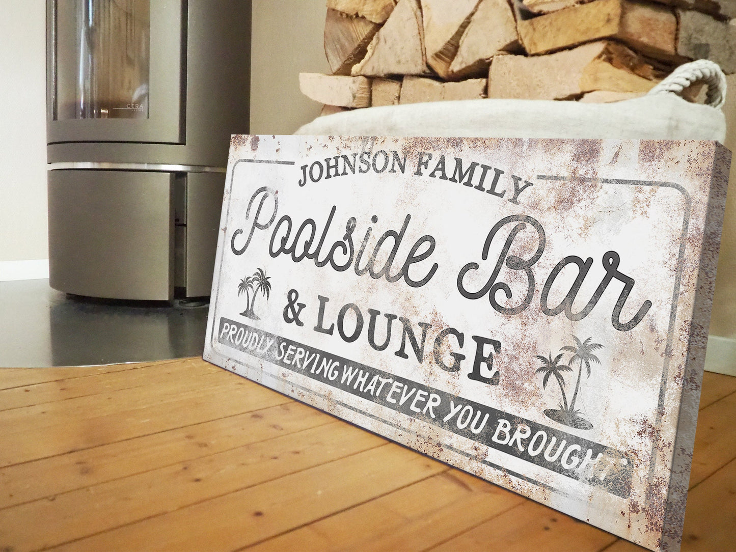 CUSTOM POOLSIDE BAR AND LOUNGE SIGN