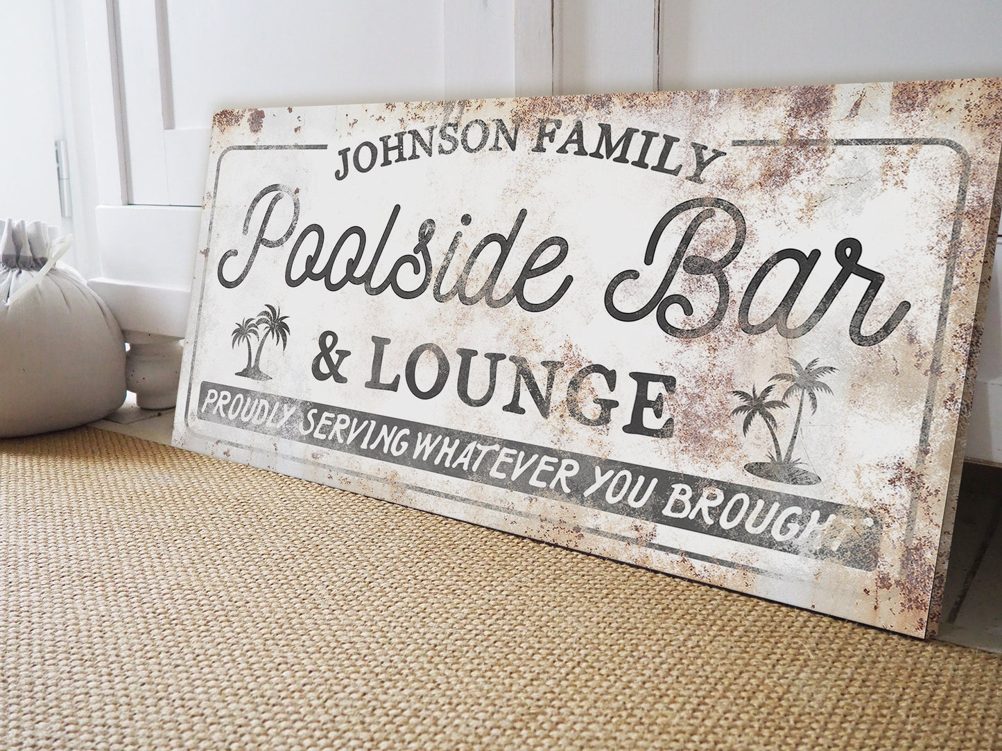 CUSTOM POOLSIDE BAR AND LOUNGE SIGN