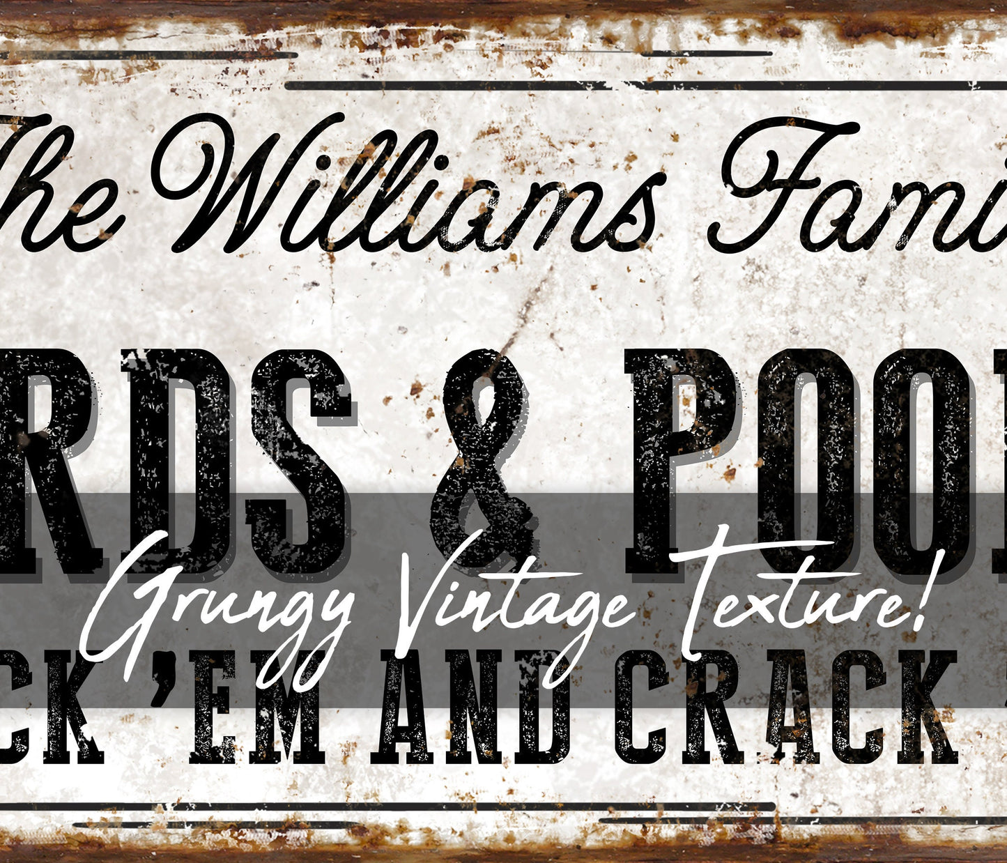 CUSTOM BILLIARDS AND POOL HALL SIGN