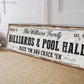 CUSTOM BILLIARDS AND POOL HALL SIGN