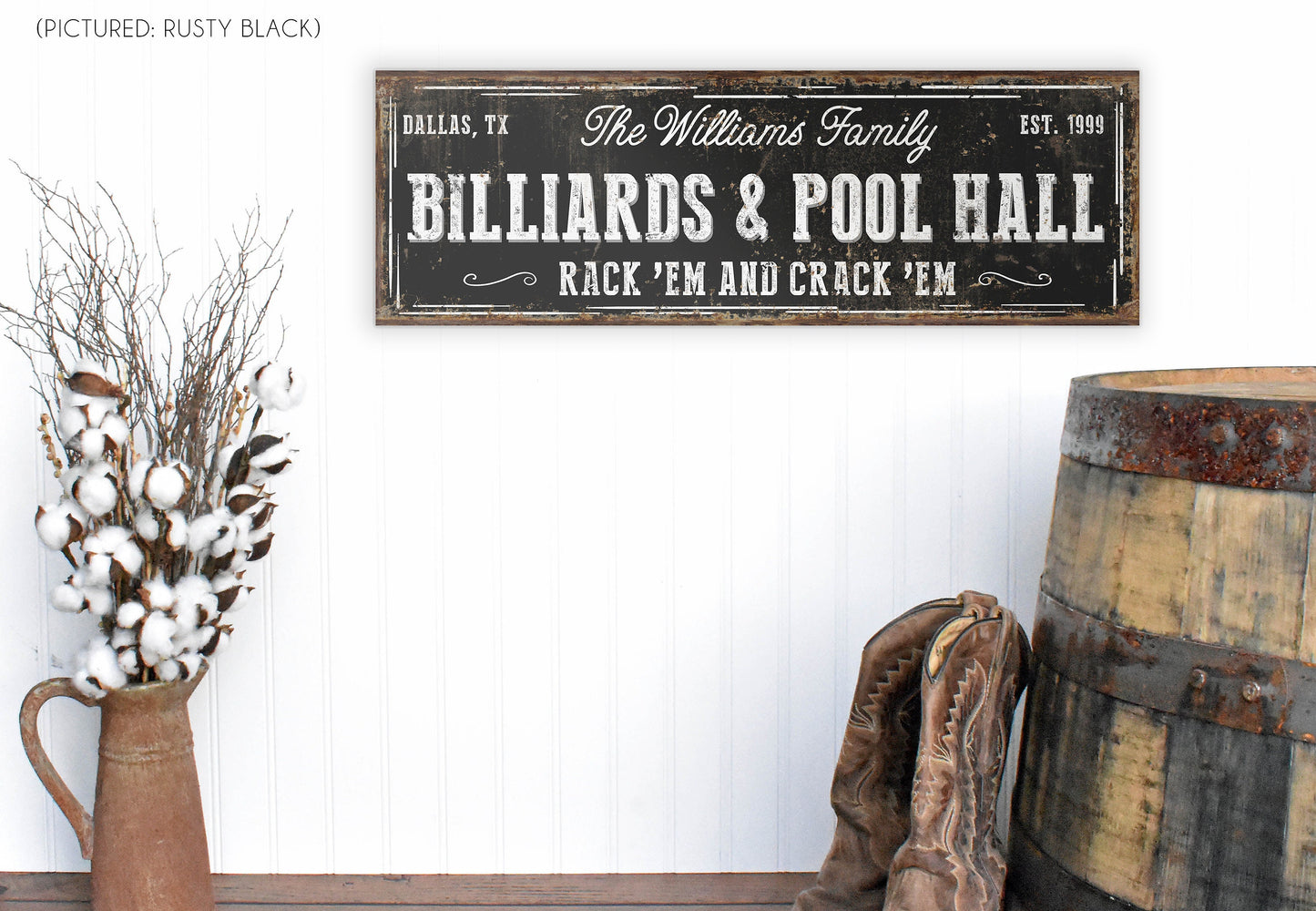 CUSTOM BILLIARDS AND POOL HALL SIGN