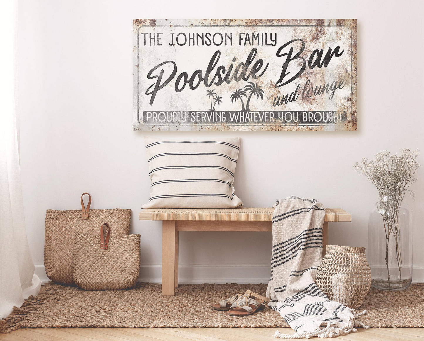 CUSTOM POOLSIDE BAR AND LOUNGE SIGN