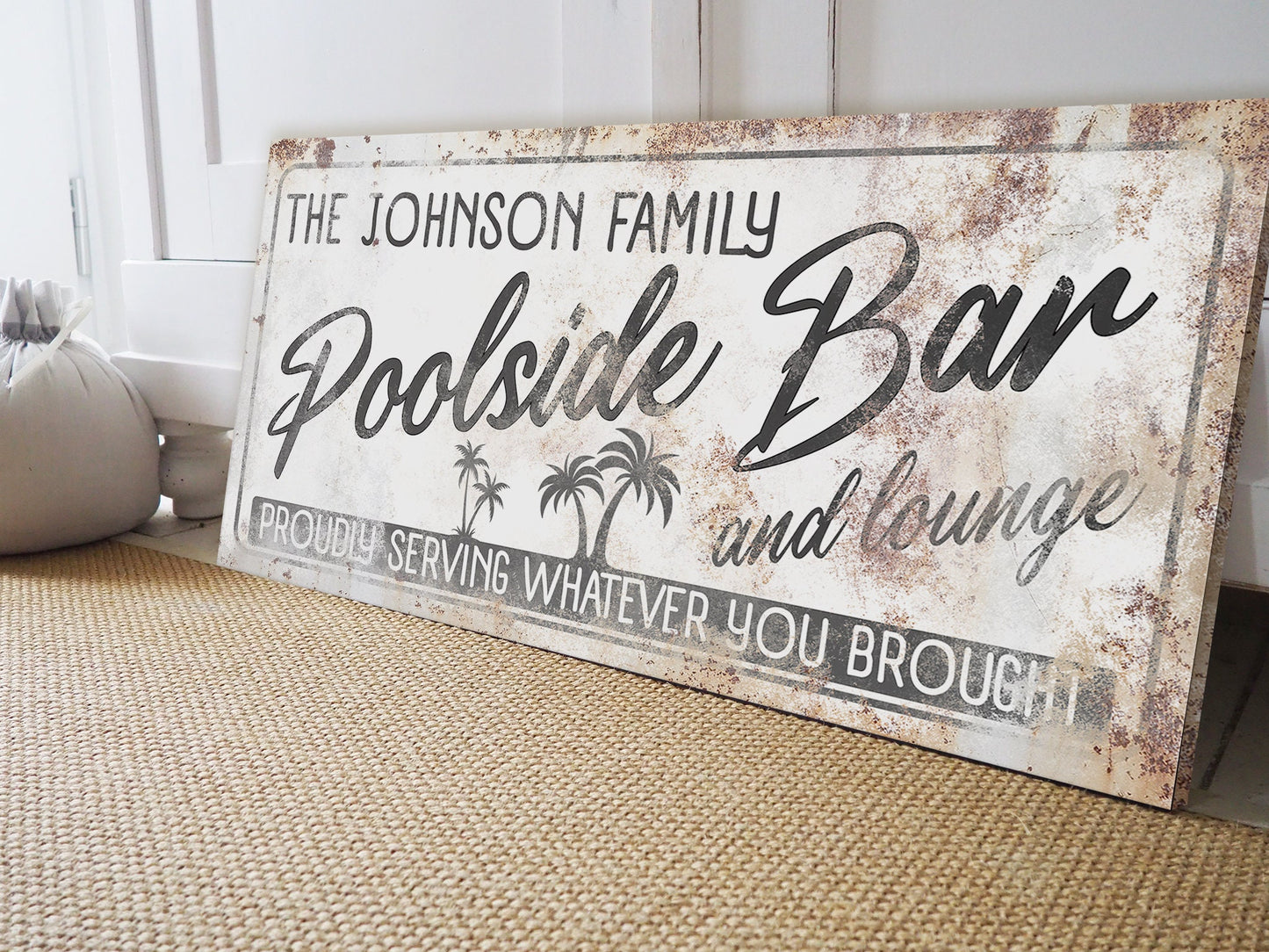 CUSTOM POOLSIDE BAR AND LOUNGE SIGN