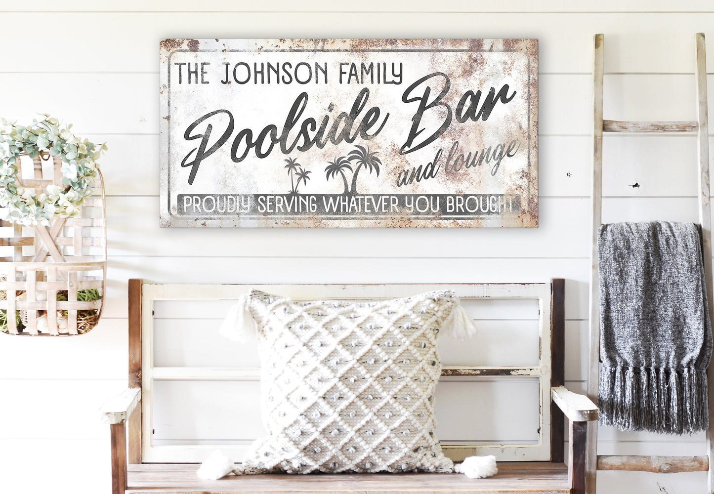 CUSTOM POOLSIDE BAR AND LOUNGE SIGN