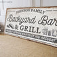 CUSTOM BACKYARD BAR & GRILL SIGN