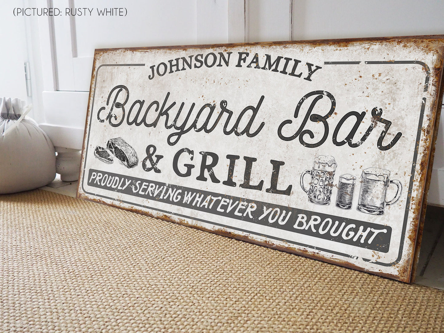 CUSTOM BACKYARD BAR & GRILL SIGN