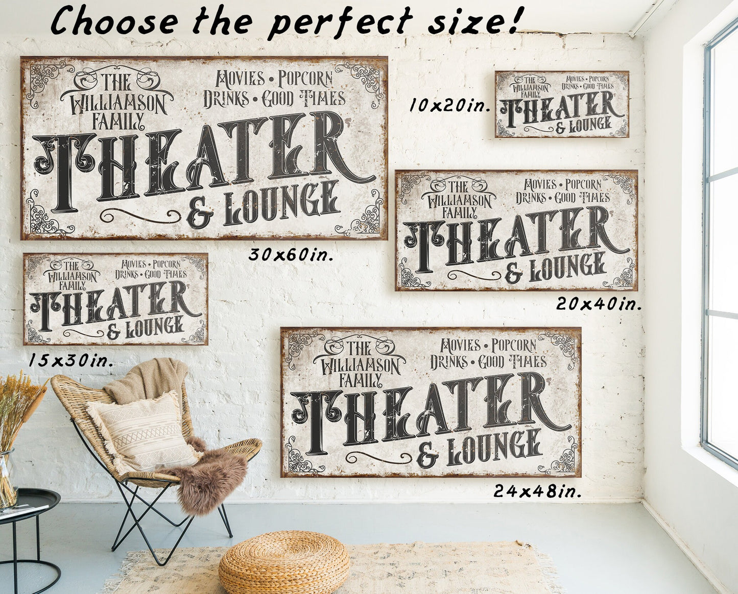 CUSTOM THEATER AND LOUNGE SIGN