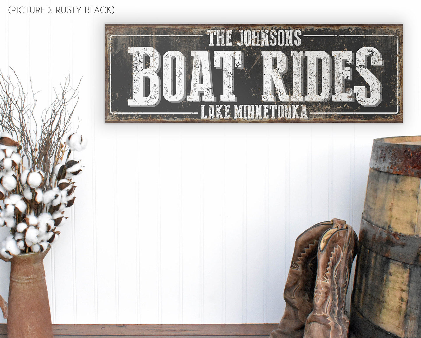 CUSTOM BOAT RIDES SIGN