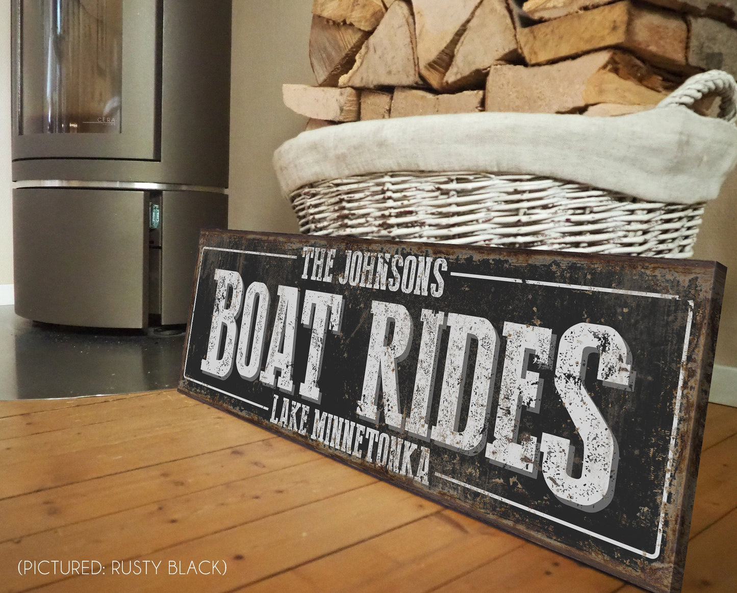 CUSTOM BOAT RIDES SIGN