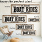 CUSTOM BOAT RIDES SIGN