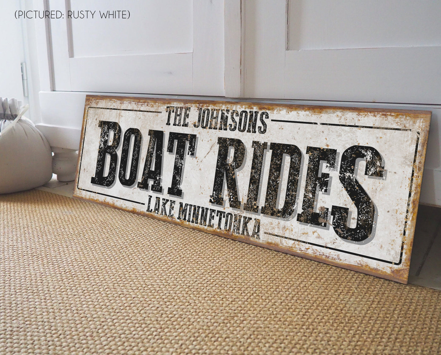 CUSTOM BOAT RIDES SIGN