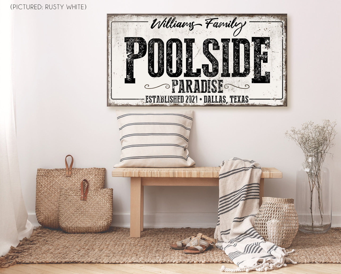 CUSTOM POOLSIDE PARADISE SIGN