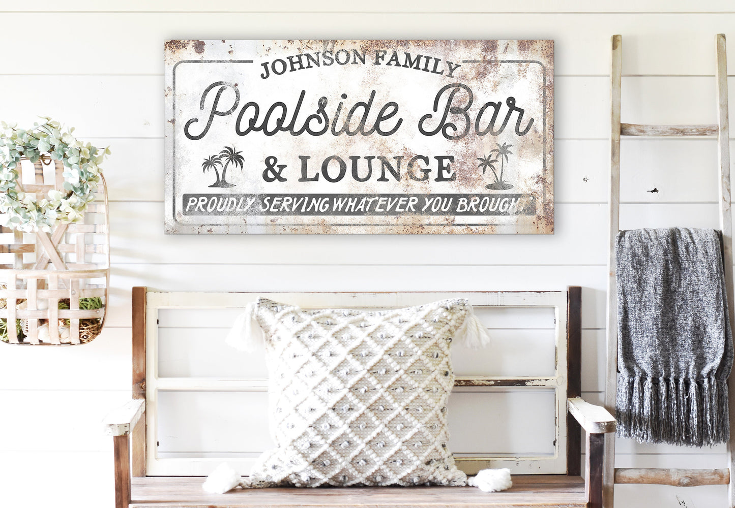 CUSTOM POOLSIDE BAR AND LOUNGE SIGN