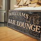 CUSTOM BASEMENT BAR AND LOUNGE SIGN