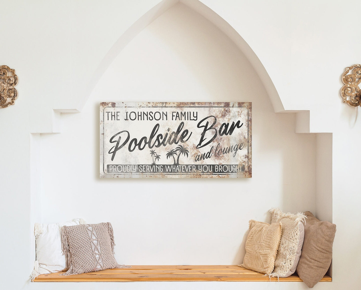 CUSTOM POOLSIDE BAR AND LOUNGE SIGN